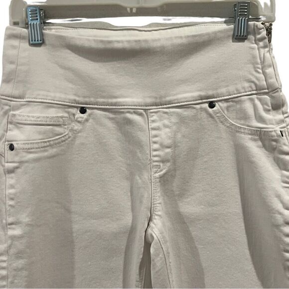 Spanx White Pull on side zip Ankle cropped jeans Size S/P - Picture 4 of 10